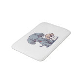 かわいい象と犬 バスマット (アングル)