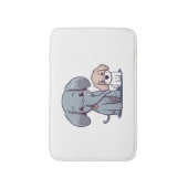 かわいい象と犬 バスマット (正面縦)