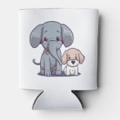 かわいい象と犬 缶クーラー (正面)