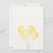 かわいい象と風船の誕生日 招待状 (裏面)