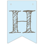 かわいい象に弓を振る。ハッピーバースデー バンティングフラッグ (第2の旗)