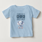 かわいい象のお兄さん　ブルー ベビーTシャツ (正面)