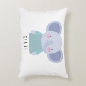 かわいい象のイラストレーション – カスタマイズ可能 アクセントクッション (正面(垂直))