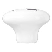 かわいい象のグレーと白のドアのノブ セラミックノブ (側面)