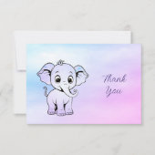 かわいい象のサンキューカード サンキューカード (正面)