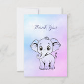 かわいい象のサンキューカード サンキューカード (正面)