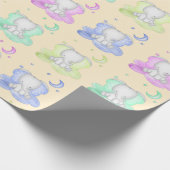 かわいい象のシームレスなパターン ラッピングペーパー (角)