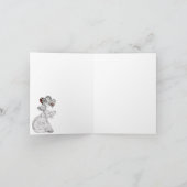 かわいい象のスケッチと風船付きグリーティングカード カード (内部)