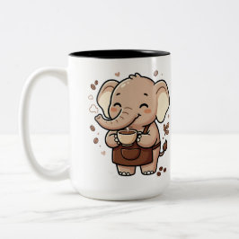 かわいい象のツートン コーヒーマグ ツートーンマグカップ