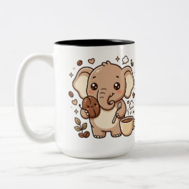 かわいい象のツートン コーヒーマグ ツートーンマグカップ