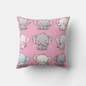かわいい象のデザインコレクションでホームデコをキュートに クッション (裏面)