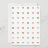 かわいい象のハートムード赤ちゃんシャワー招待状 招待状 (裏面)