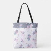 かわいい象のパターン トートバッグ (裏面)