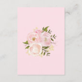 かわいい象のピンクの花の女の赤ちゃんの本の要求 エンクロージャーカード (裏面)