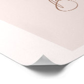 かわいい象のフローラボホアーチベイビーシャワーウェルカム ポスター (角)