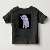 かわいい象のプリントがポイントの愛らしいTシャツ トドラーTシャツ (裏面)