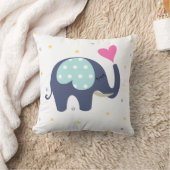 かわいい象のプリント装飾用クッション クッション (ブランケット)