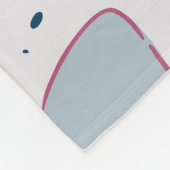 かわいい象のベビーの初年月写真 フリースブランケット (角)