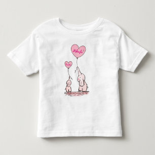 かわいい象のベビーの把握気球 トドラーTシャツ