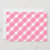 かわいい象のベビーガール写真誕生のお知らせ 案内状 (裏面)