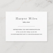 かわいい象のベビーシッターナニー名刺 名刺 (裏面)