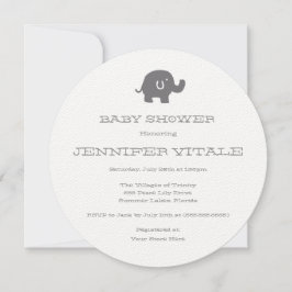 かわいい象のベビーシャワー招待状 招待状