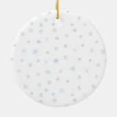 かわいい象のベビー初めてのクリスマス少年の名前 セラミックオーナメント (裏面)