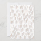 かわいい象のベージュ 男女兼用ベビーシャワー 招待状 (裏面)