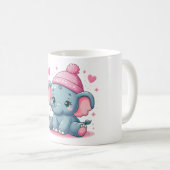かわいい象のマグカップ コーヒーマグカップ (正面右)