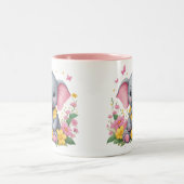 かわいい象のマグカップ ツートーンマグカップ (中央)