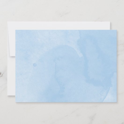 かわいい象の写真の誕生の発表カード 招待状 (裏面)