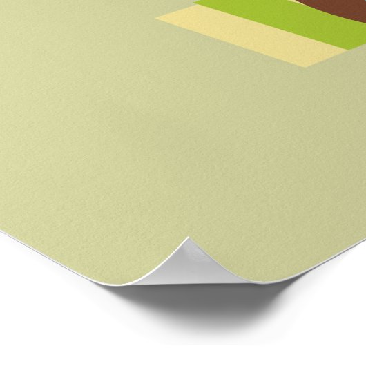 かわいい象の列車のポスターの壁の装飾子供へ ポスター (角)