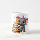 かわいい象の十六歳の誕生日 コーヒーマグカップ (中央)