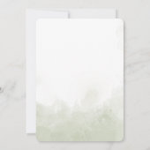 かわいい象の双子ベビーシャワーフローラ緑 招待状 (裏面)