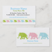 かわいい象の名刺 名刺 (正面/裏面)