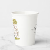 かわいい象の名前Dateスクリプト赤ちゃんシャワー 紙コップ (左)