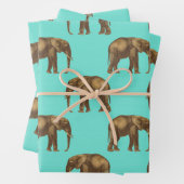 かわいい象の喜び ラッピングペーパーシート (インサイチュ)