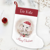 かわいい象の女の子の名前クリスマスストッキング スモールクリスマスストッキング