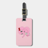かわいい象の女の子の漫画の荷物タグ ラゲッジタグ (正面縦)