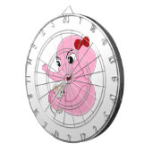 かわいい象の女の子の漫画ダーツボード ダーツボード (正面右)