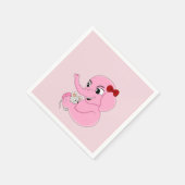 かわいい象の女の子の漫画ナプキン スタンダードカクテルナプキン (角)