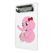 かわいい象の女の子の漫画ミニクリップボード ミニクリップボード (アングル2)