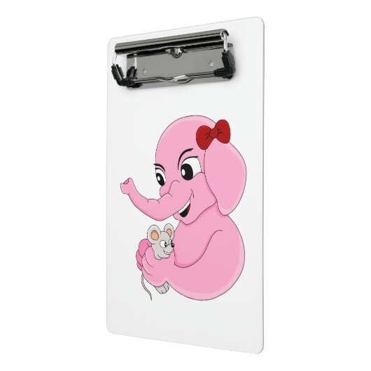 かわいい象の女の子の漫画ミニクリップボード ミニクリップボード (アングル2)