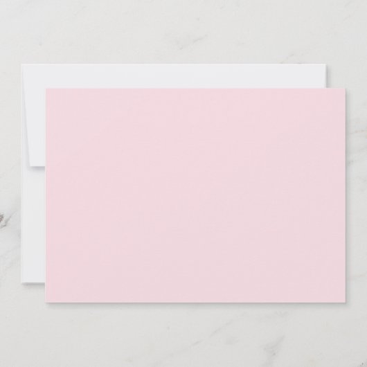 かわいい象の女の子カップル赤ちゃんシャワー 招待状 (裏面)