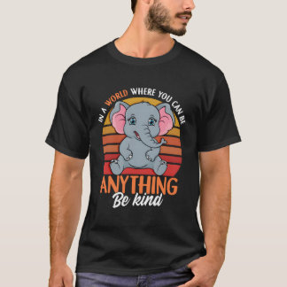 かわいい象の女の子ギフト親切な象の恋人になるD Tシャツ