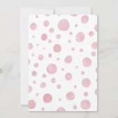 かわいい象の女の子バルーンベビーシャワー 招待状 (裏面)