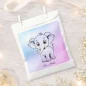 かわいい象の好意バッグ フェイバーバッグ (クリップ留めされた状態)