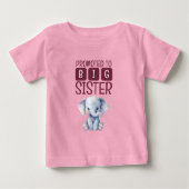 かわいい象の姉ピンク ベビーTシャツ (正面)