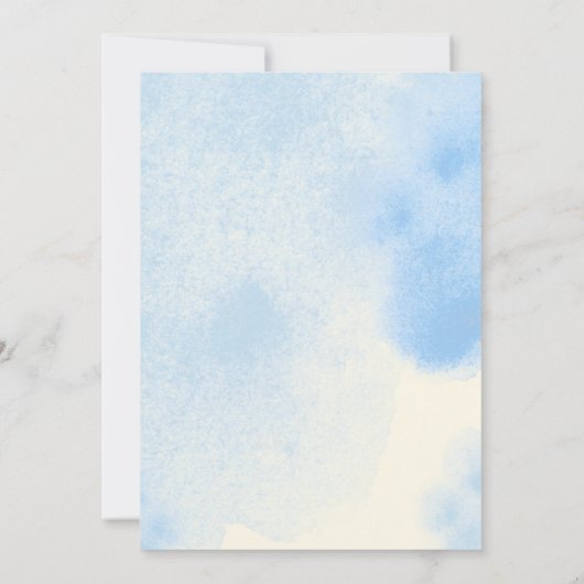 かわいい象の子熊の赤ちゃんシャワー子供たち 招待状 (裏面)