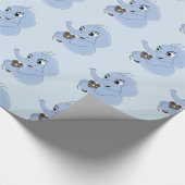 かわいい象の少年の漫画のラッピング紙 ラッピングペーパー (角)